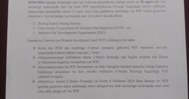 Itangazo rimenyesha iseswa ry’umuryango nyarwanda utari uwa leta witwa woman investment fund (WIF)