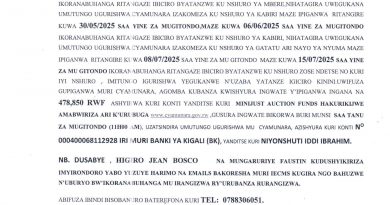Itangazo rya cyamunara