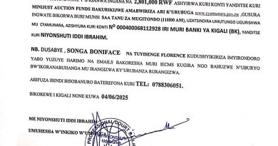 Itangazo rya cyamunara