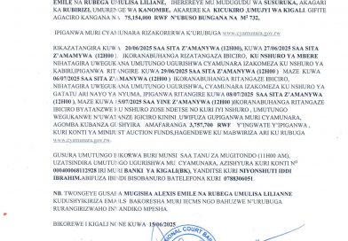 Itangazo rya cyamunara