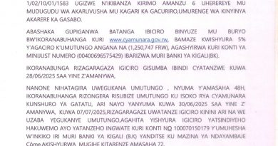 Itangazo rya cyamunara