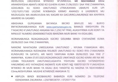 Itangazo rya cyamunara