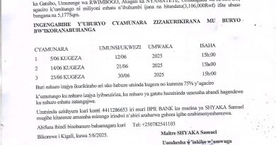 Itangazo rya cyamunara