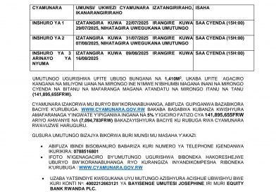 Itangazo rya cyamunara