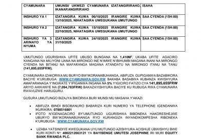 Itangazo rya cyamunara