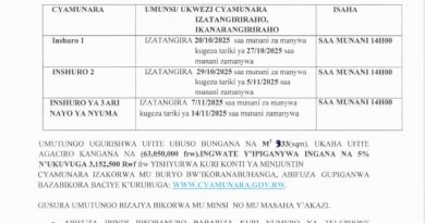 itangazo rya cyamunara
