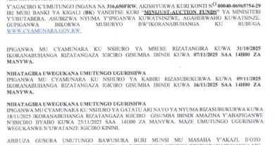 itangazo rya cyamunara