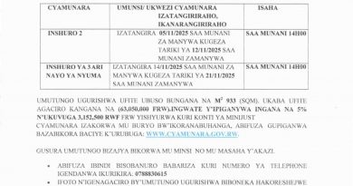 itangazo rya cyamunara