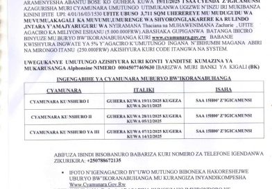 Itangazo rya cyamunara