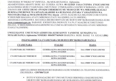 Itangazo rya cyamunara