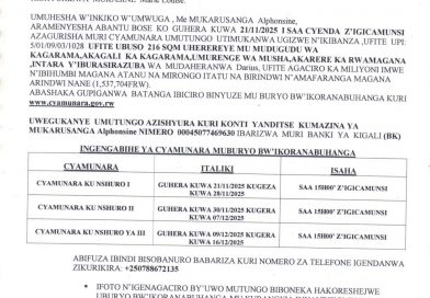 Itangazo rya cyamunara