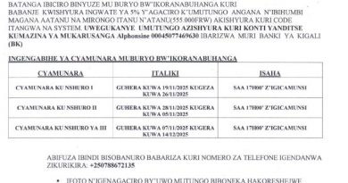 itangazo rya cyamunara