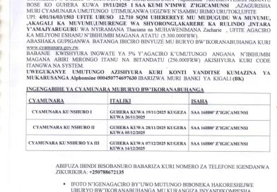 Itangazo rya cyamunara