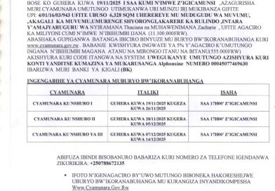 Itangazo rya cyamunara