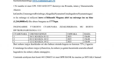 Itangazo rya cyamunara