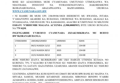 Itangazo rya cyamunara