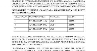 Itangazo rya cyamunara