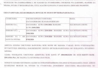 itangazo rya cyamunara