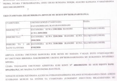 itangazo rya cyamunara