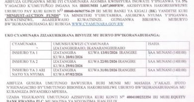 itangazo rya cyamunara