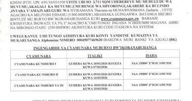 Itangazo rya cyamunara