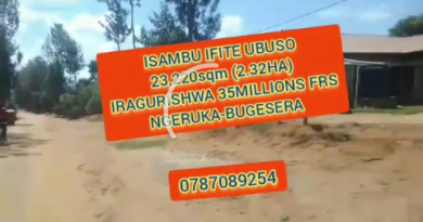 ISAMBU YA 2.3HA UBUSO 23,220sqm IGURISHWA 35,000,000FRS.