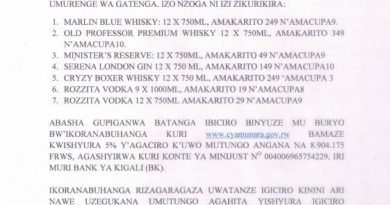 itangazo rya cyamunara