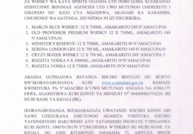 itangazo rya cyamunara