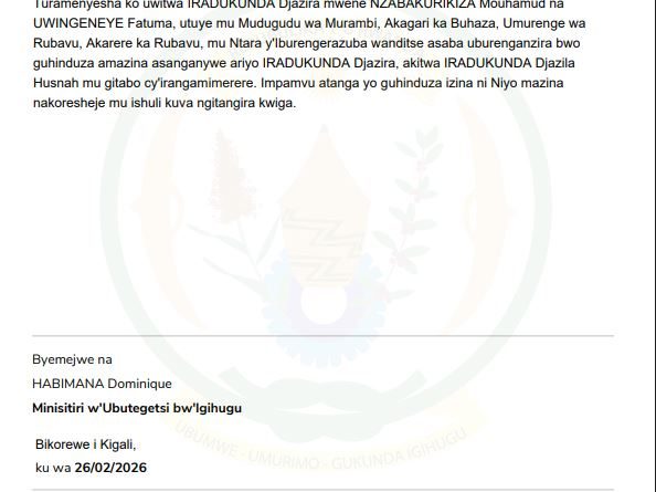 INGINGO Z’INGENZI Z’IMPAMVU YO GUSABA GUHINDUZA AMAZINA INGINGO Z’INGENZI Z’IMPAMVU YO GUSABA GUHINDUZA AMAZINA