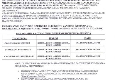 itangazo rya cyamunara