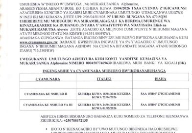 Itangazo rya cyamunara