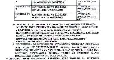 Itangazo rya cyamunara