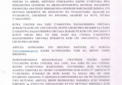 itangazo rya cyamunara