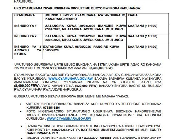 itangazo rya cyamunara