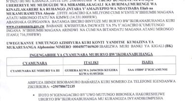 Itangazo rya cyamunara