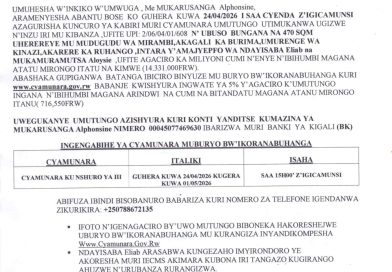 Itangazo rya cyamunara