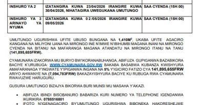 itangazo rya cyamunara