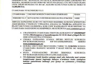 itangazo rya cyamunara