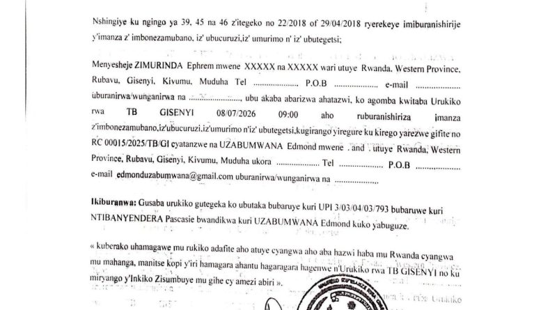 Kumenyesha Ihamagara Zimurinda Ephrem ahatazwi