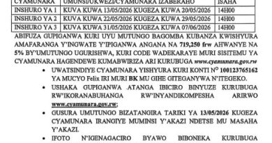 itangazo rya cyamunara
