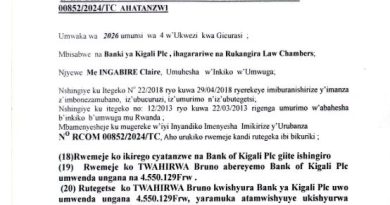 inyandiko imenyesha imikirize y’urubanza