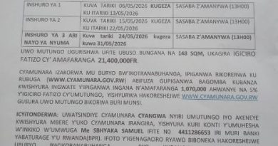 itangazo rya cyamunara