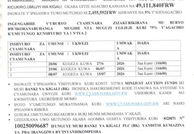 Itangazo rya cyamunara