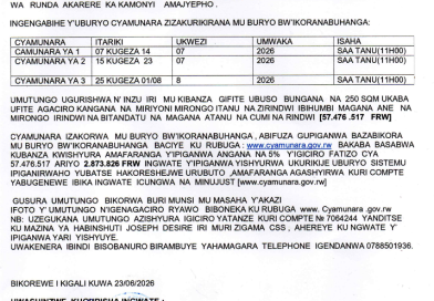 itangazo rya cyamunara