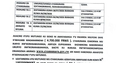 Itangazo rya cyamunara