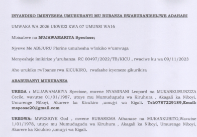 inyandiko imenyesha umuburanyi mu rubanza rwaburanishijwe adahari