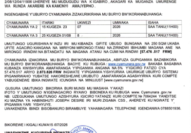 itangazo rya cyamunara