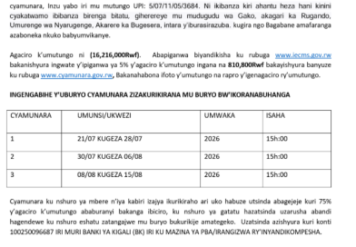 itangazo rya cyamunara