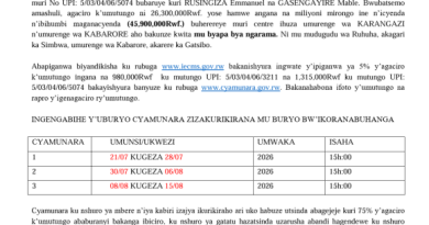itangazo rya cyamunara