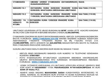 Itangazo rya cyamunara